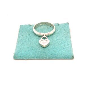 T&Co. 925 Dangle Padlock Heart Ring